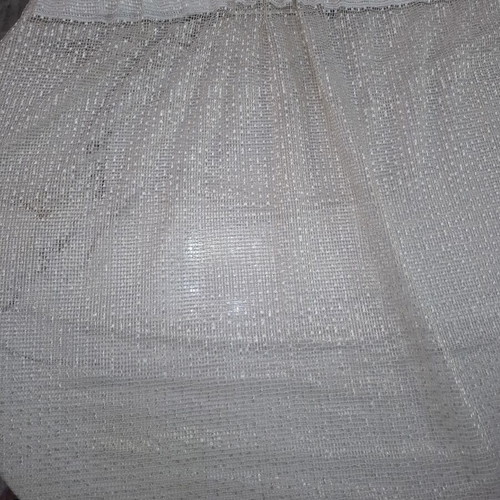 Modern curtain net ready to hang, like new, ivory color
