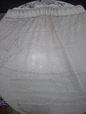 Modern curtain net ready to hang, like new, ivory color
