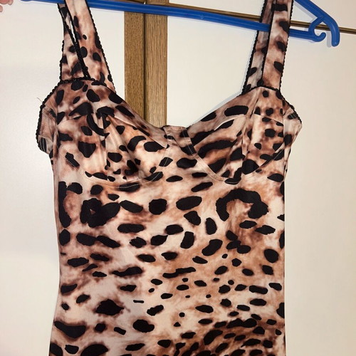 Shein leopard print one-piece suit M new, black and brown