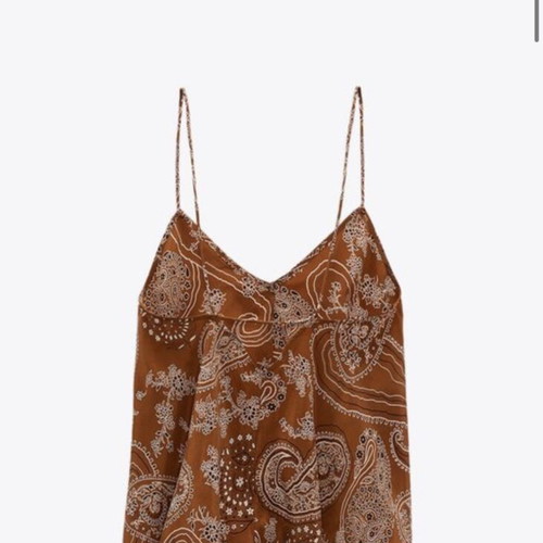 Zara top pailsey like new, brown, size XS