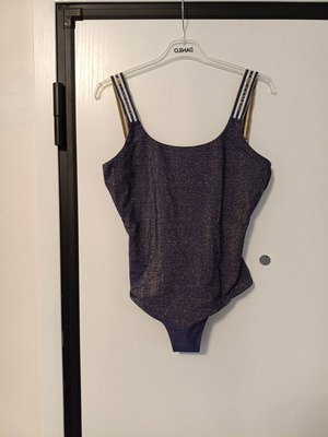 Emporio Armani women's one-piece swimsuit like new, blue with gold lurex