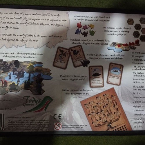 Here be Dragons Into the Unknown board game like new