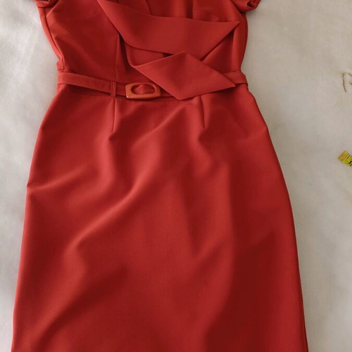 Guy Laroche dress used, brick red, size 38
