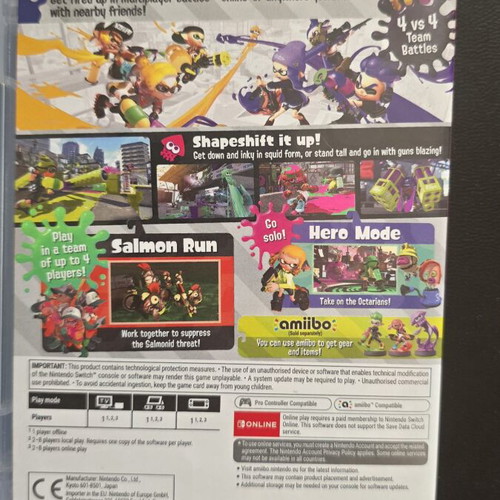 Splatoon 2 Nintendo Switch game like new
