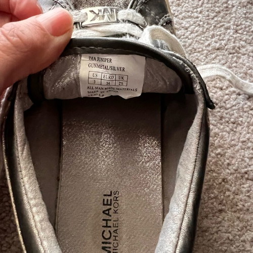 Michael Kors shoes size 34 silver like new