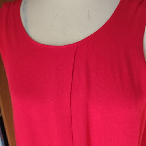 Bershka red airy blouse with open back like new, M/L