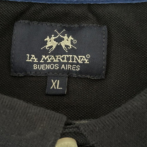 La Martina embroidered logo polo shirt, navy, XL