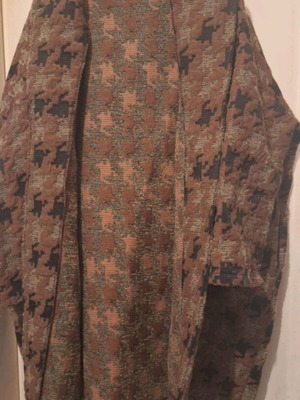 Women's coat new plus size beige brown without buttons