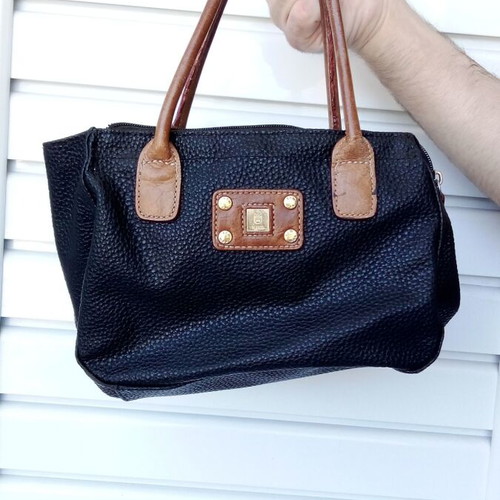 Handbags used, pack of three, black and gray
