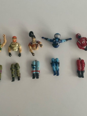 Φιγούρες GI Joe μεταχειρισμένες, πακέτο 7 τεμαχίων, χωρισμένες στη μέση
