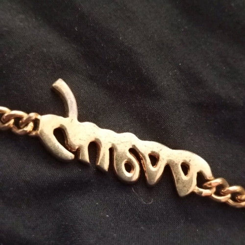 Guess bracelet used, gold plated, gold color