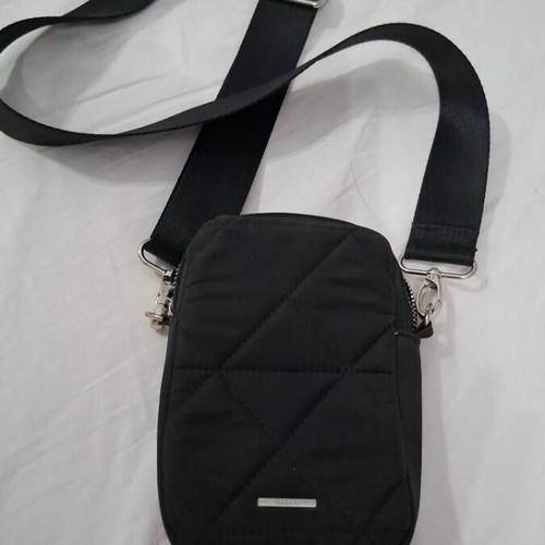 Bershka black quilted crossbody bag