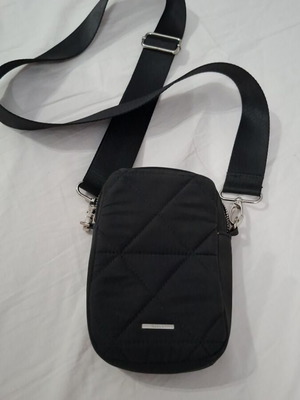 Bershka black quilted crossbody bag