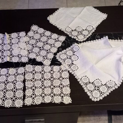 Handmade set of 6 table linens like new
