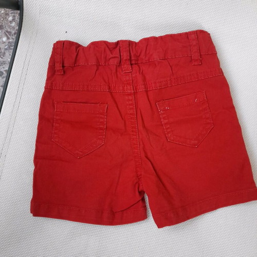 Children's red summer shorts used for 2 years old