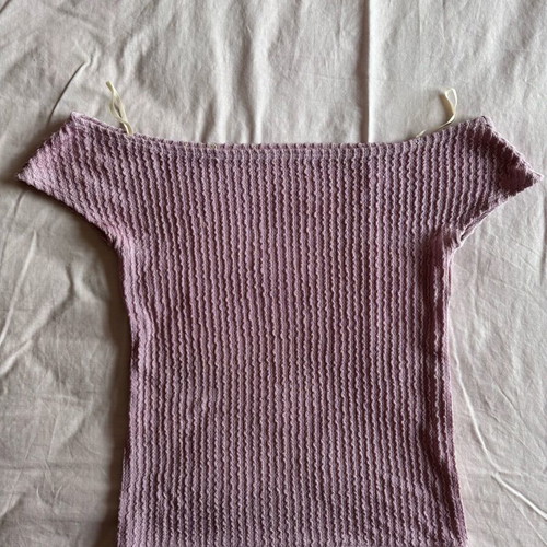 Y2K pink ribbed top like new