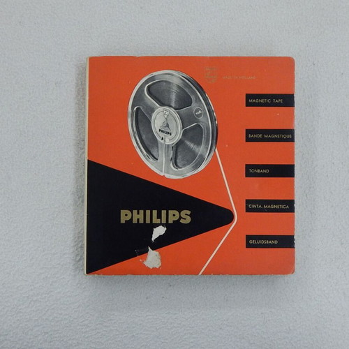Philips reel tape with case, 14.5 cm diameter