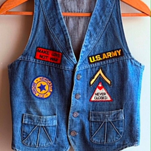 Vintage SLOOPY denim vest size M like new, made in England