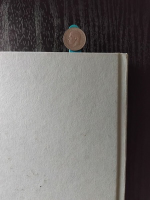 Σελιδοδείκτης με νόμισμα 50 λεπτών 1971 και κεφαλή Κωνσταντίνου