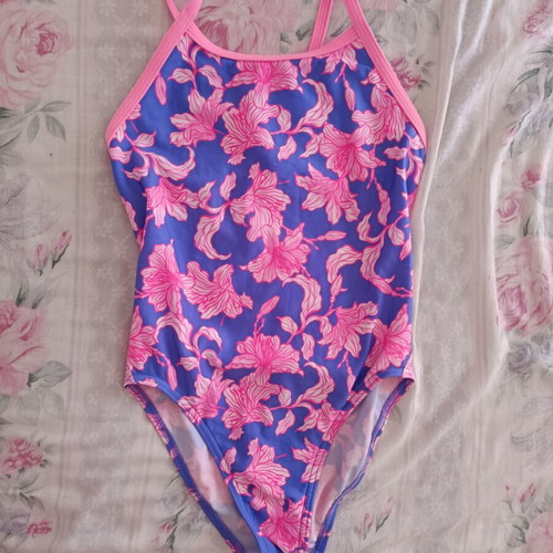Funkita Girls' Athletic Swimsuit Size 10 New Pink Purple