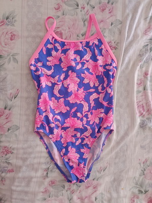 Funkita Girls' Athletic Swimsuit Size 10 New Pink Purple