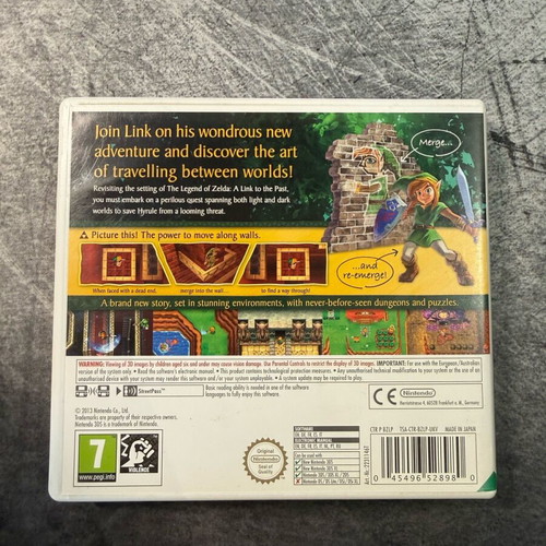 Nintendo 3DS The Legend of Zelda A Link Between Worlds Original Case used without game