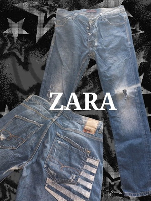 Zara Men Denim Jeans Used, Blue