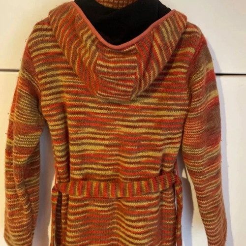 Uttam London 100% wool knitted coat with hood used