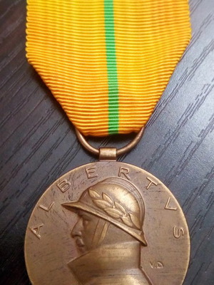 Μετάλλιο αναμνηστικό της βασιλείας του Βασιλιά Αλβέρτου Ι 1909-1934 μεταχειρισμένο