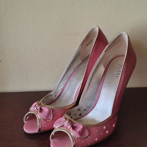 Guess Peep Toe Heels Size 41 New Coral
