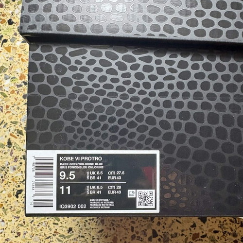 Nike Kobe 6 Protro 3D Hollywood men's basketball sneakers size 43 new