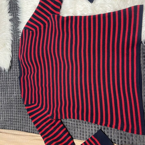 H&M cotton sweater used, size XL, blue and red