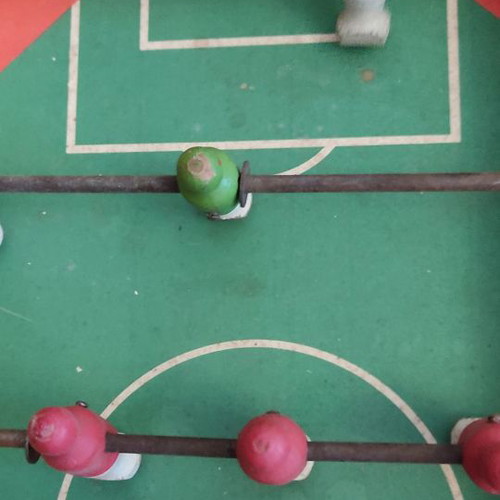 Foosball table used in moderate condition