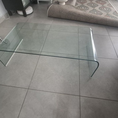 Glass coffee table, 1m length, 50cm width, 30cm height