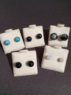 Ball earrings new, pack of 5 pairs