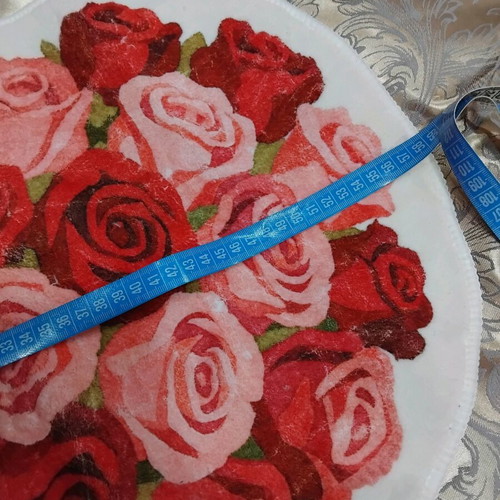Rug new artificial cashmere with rose bouquet 40x60 cm