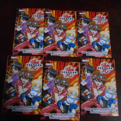 Bakugan used 6 sealed packs with cards