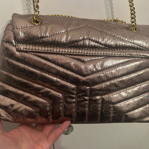 Guy Laroche crossbody shoulder bag new, metallic gray
