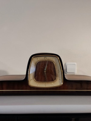 Hermle ξύλινο ρολόι τζακιού vintage, σαν καινούργιο, art deco 1960