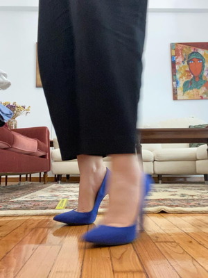 Sante heels blue used, size 39