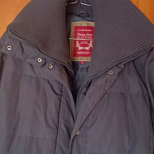 Down jacket like new, blue