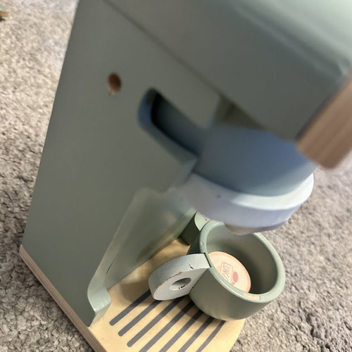 Little Dutch wooden espresso machine toy with capsules and cup