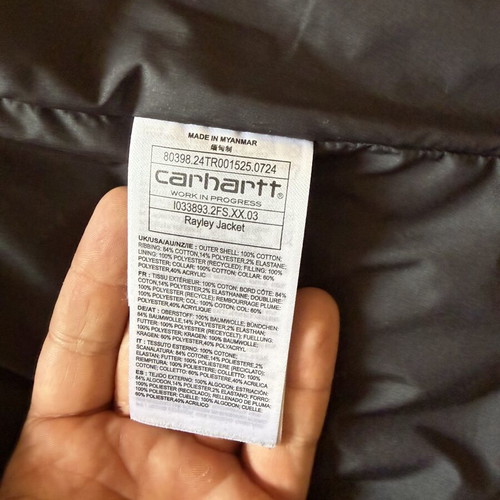 Carhartt Railer jacket, beige and brown, size M