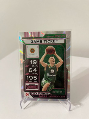 Panini Contenders Saras Jasikevicius game ticket like new numbered /125