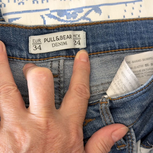 Kids' denim pants set, like new, for 9-10 years old