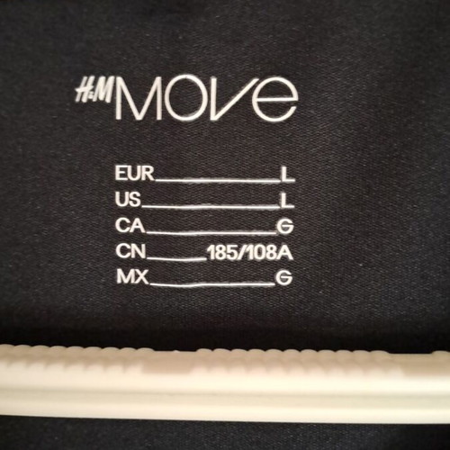 H&M Move black athletic T-shirt like new, size L/XL