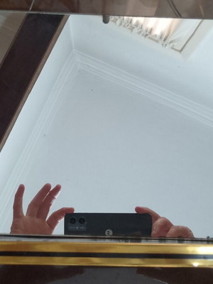 Vintage mirror with shelf