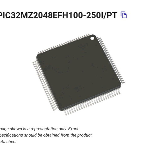 PIC32MZ2048EFH100-250I/PT new, pack of 2 pieces