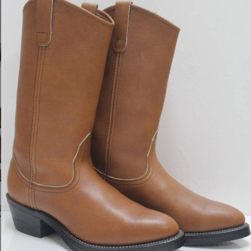 Wissota Trader Pecos boots like new, cowhide leather, brown, size 38