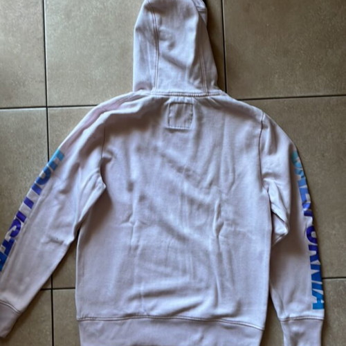 Hollister men's sweatshirt used, pink with prints, small